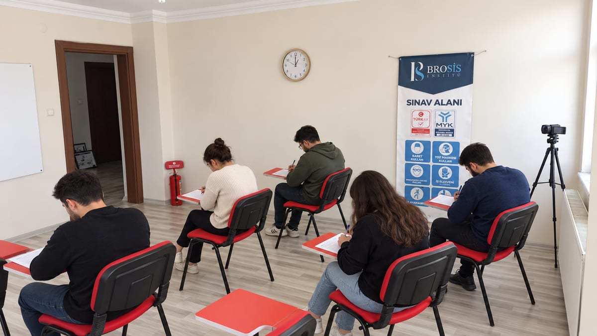 Van — Kırmızı yazı tablalı sandalyeler, pano ve kamera